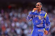 Snoop Dogg performs during this year's Pepsi Super Bowl LVI Halftime Show.